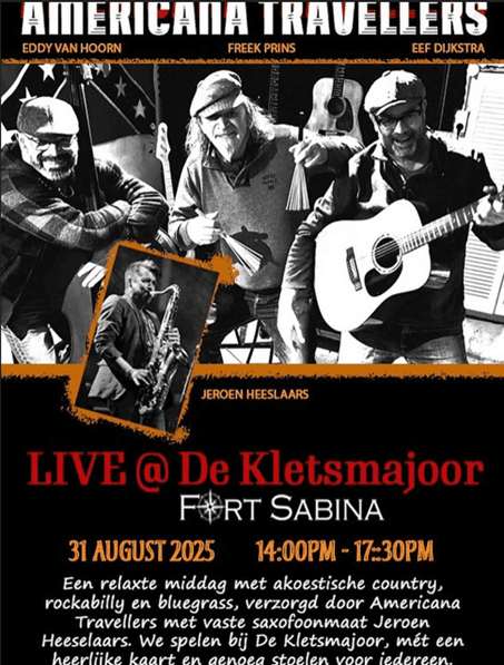 Americana Travellers – live muziek terras